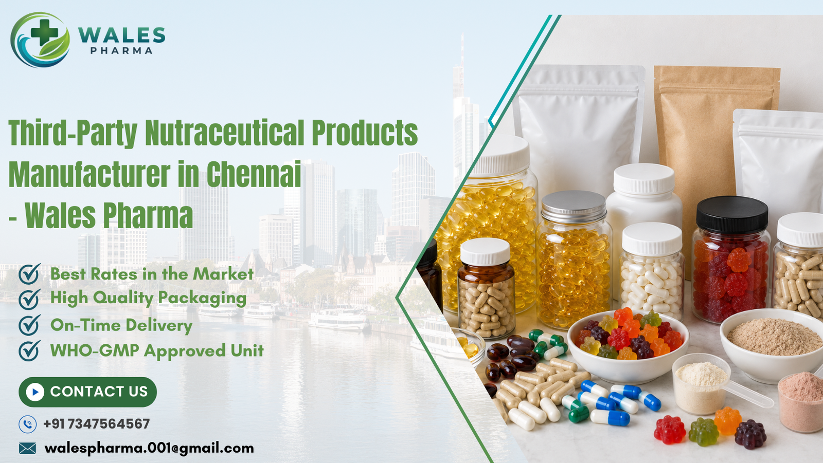 Nutraceuticals Products Manufacturer in Chennai, Tamil Nadu | Wales Pharma